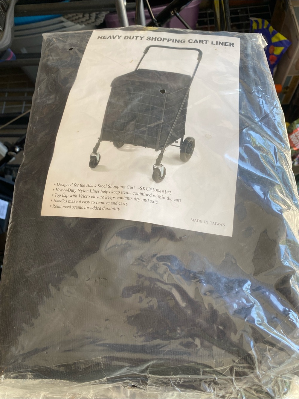 New Heavy Duty Shopping Cart Liner - Black